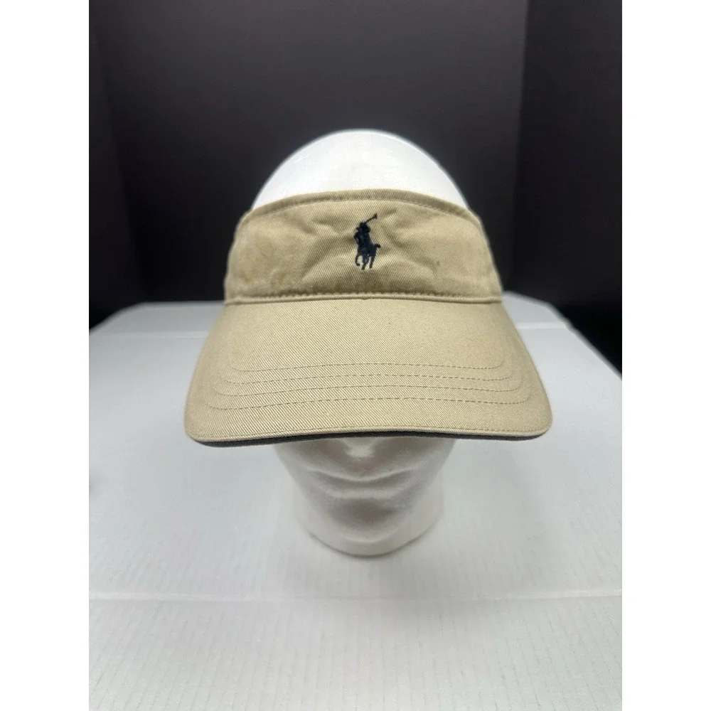 Polo Golf Ralph Lauren Visor Tan Polo Player Logo Adjustable Strapback